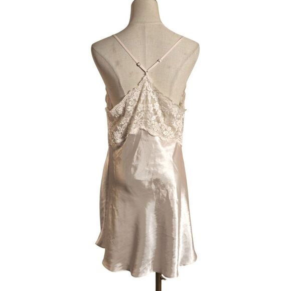 In Bloom Blush Pink Satin And Lace Slip Dress Nightie - Picture 6 of 6